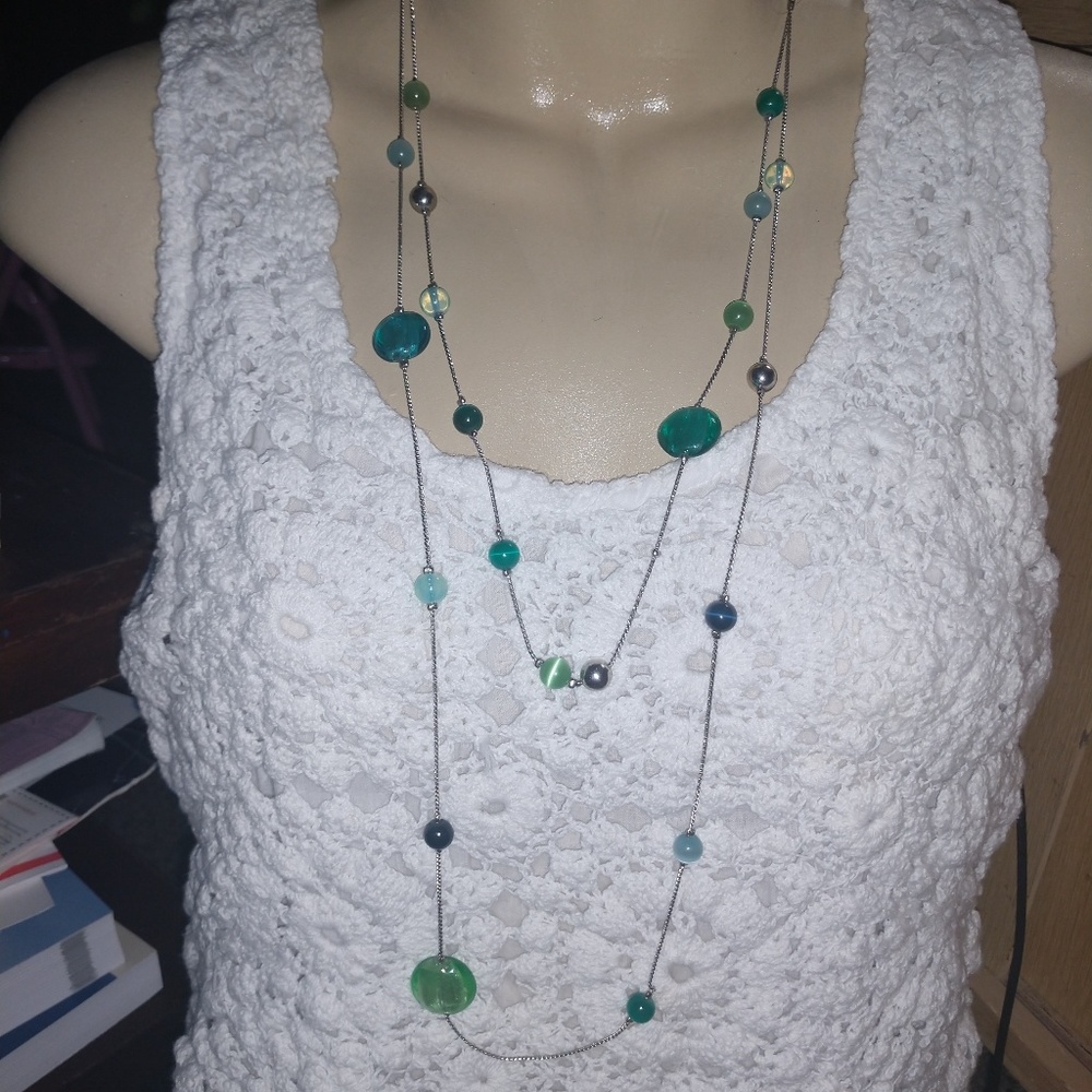 📿Blue/green bead necklace